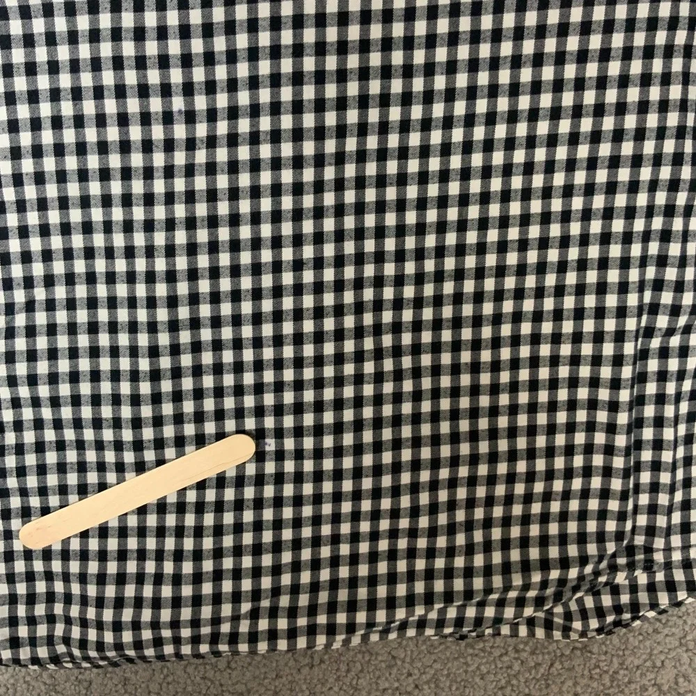 Banana Republic Shirt‎ Mens Large Black check Flannel Long Sleeve Button Up